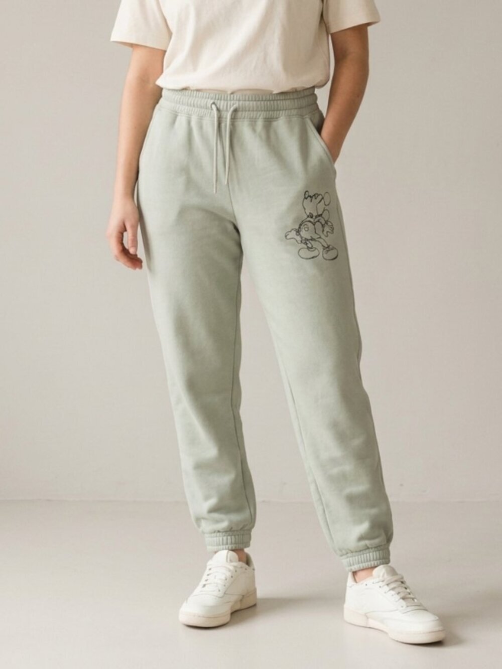 Disney Mickey Mouse Sage Green Jogger Pants